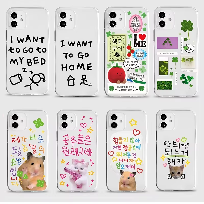 Phone Cases Korean - เคสโทรศัพท์ลายโคลเวอร์สี่แฉกสไตล์เกาหลีน่ารัก สำหรับ iPhone 17 16 15