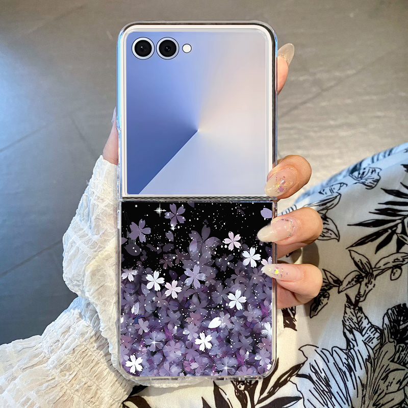 Phone Cases Z Flip 7 - เคสลายดอกซากุระสำหรับ Samsung Galaxy Z Flip 8
