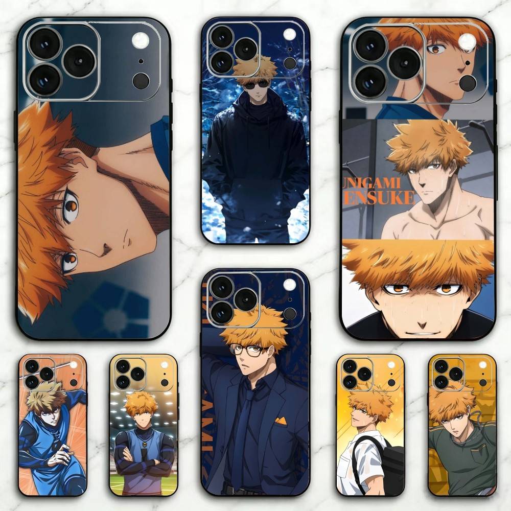 Phone Cases Quad Lock - เคสโทรศัพท์ซิลิโคนนิ่มลายบลูล็อค คุนิมากิ เร็นสุเกะ สำหรับ iPhone 17