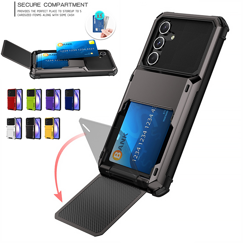 Phone Cases Heavy Duty - เคสแข็งแบบมีช่องใส่การ์ด สำหรับ Samsung S26 Ultra S25