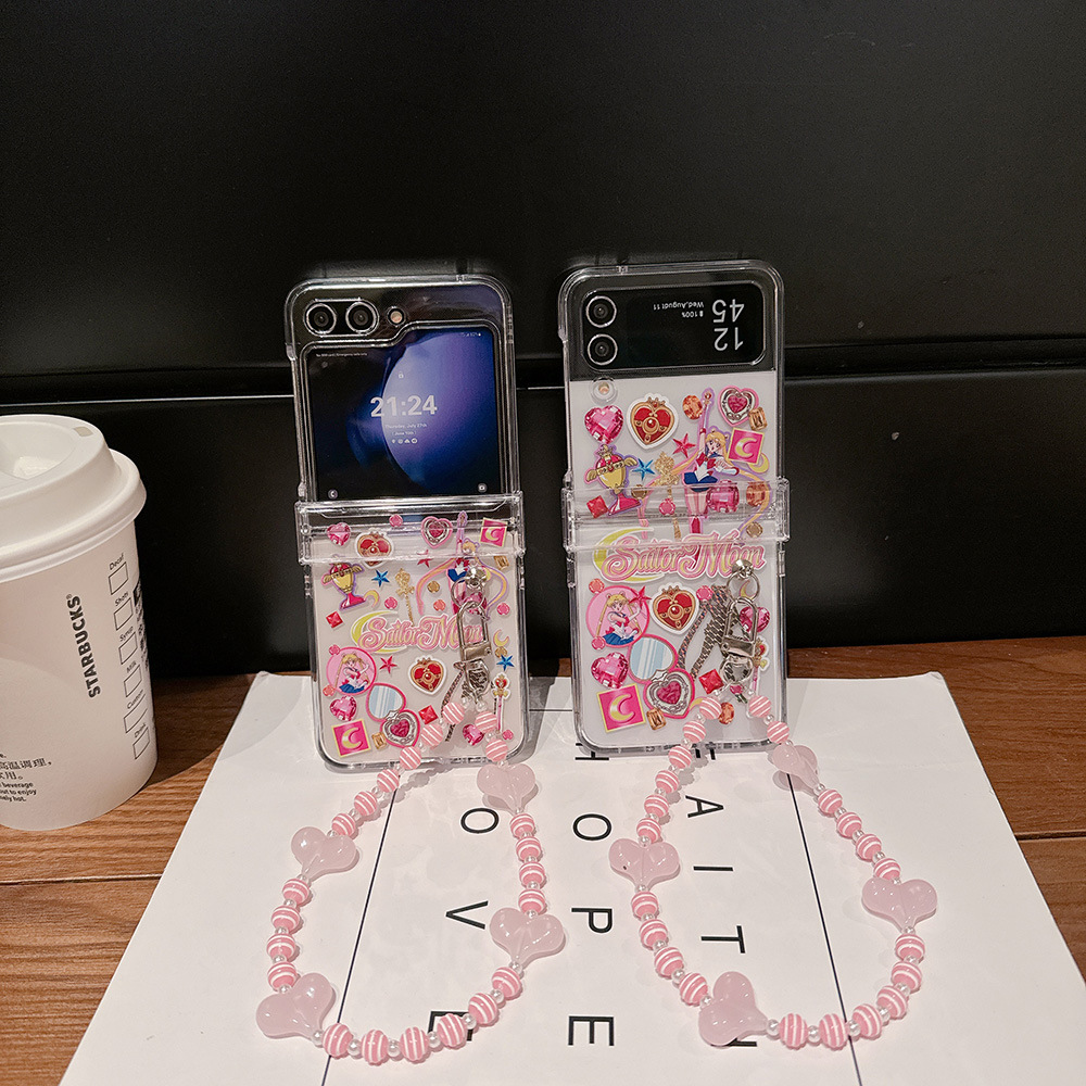 Phone Cases Z Flip 7 - เคสโทรศัพท์ลายการ์ตูนญี่ปุ่นน่ารัก Sailor Moon สำหรับ Samsung Galaxy