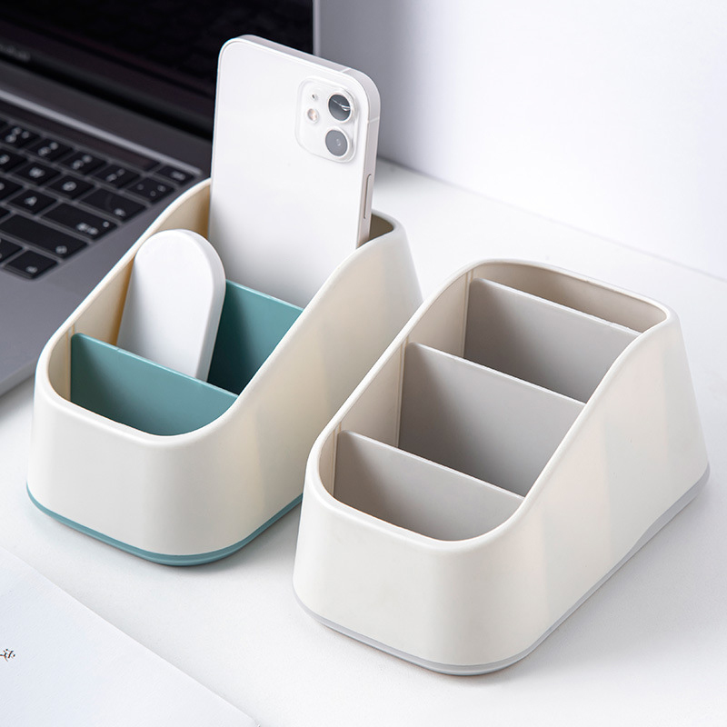 Phone Cases Eco Friendly - ที่วางรีโมทคอนโทรล 4 ช่อง กล่องเก็บของตั้งโต๊ะ รีโมททีวี โทรศัพท์