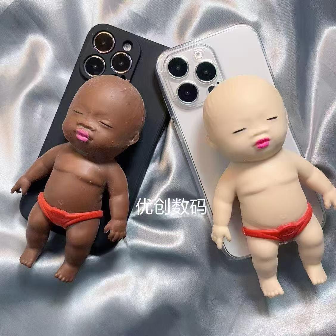 Phone Cases Websites - เคสโทรศัพท์ลายตุ๊กตาคนผิวสี 3 มิติ น่ารัก บรรเทาความเครียดและความเหนื่อยล้า สำหรับ