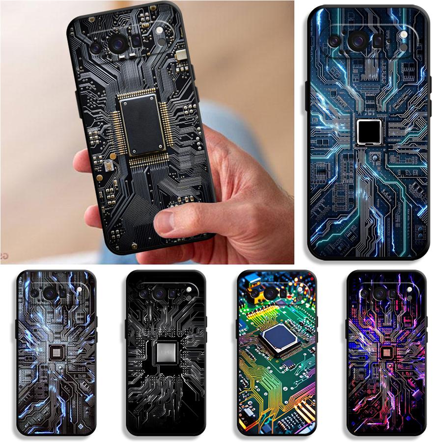 Phone Cases Google Pixel 10 Pro - เคสโทรศัพท์ลายวงจรย้อนยุคสำหรับ Google Pixel 10A 9a 6a