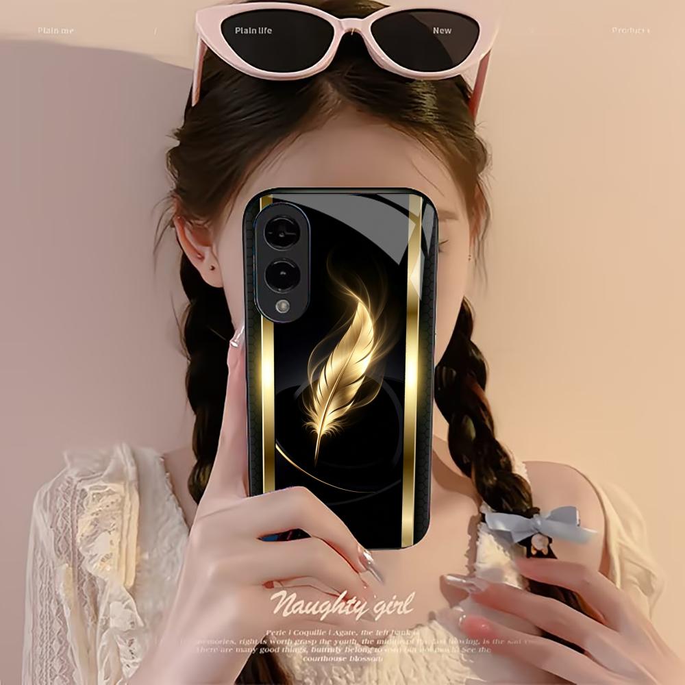 เคสโทรศัพท์ลายขนนกสีทองเงา รุ่ - Phone Cases Quad Lock บทวิจารณ์และราคา