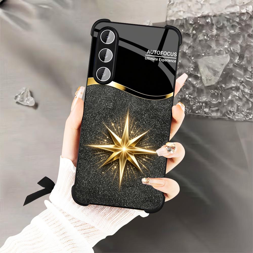 เคสโทรศัพท์สีดำเงา ลายดาวสีทอง - Phone Cases Quad Lock บทวิจารณ์และราคา