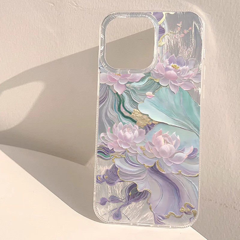 เคสโทรศัพท์ลายดอกบัวสีม่วงในฝั - Phone Cases Purple บทวิจารณ์และราคา