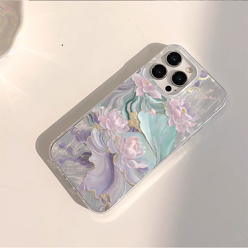 เคสโทรศัพท์ลายดอกบัวสีม่วงในฝั - Phone Cases Purple บทวิจารณ์และราคา