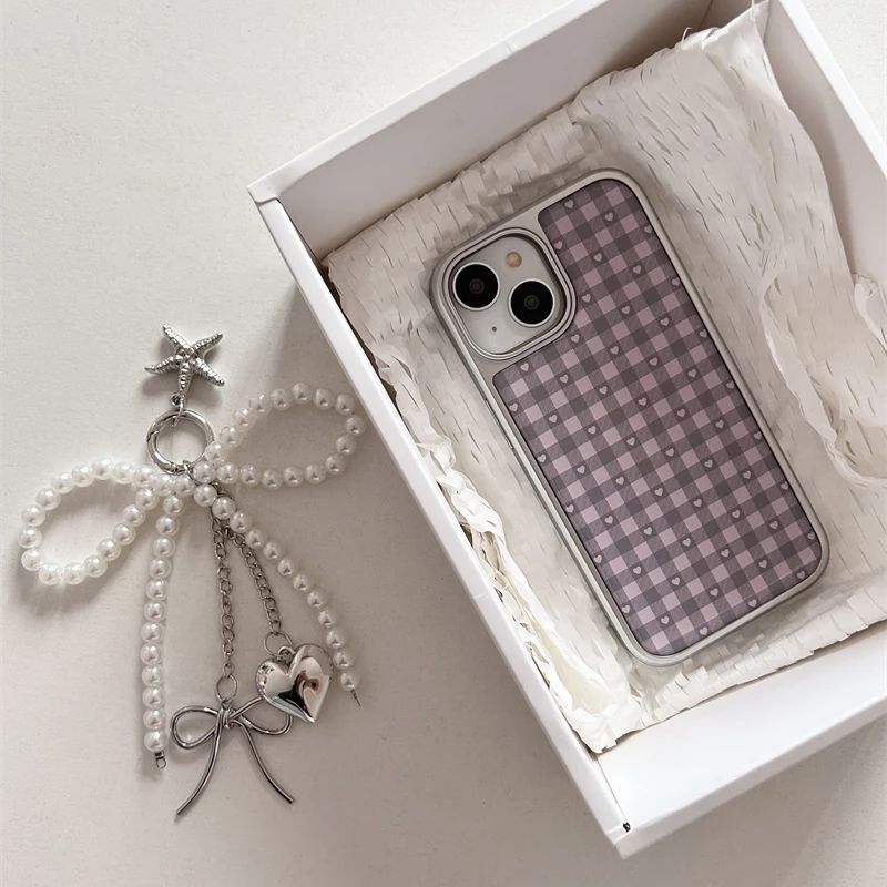 เคสโทรศัพท์ลายตารางสีชมพูม่วงร - Phone Cases Purple บทวิจารณ์และราคา
