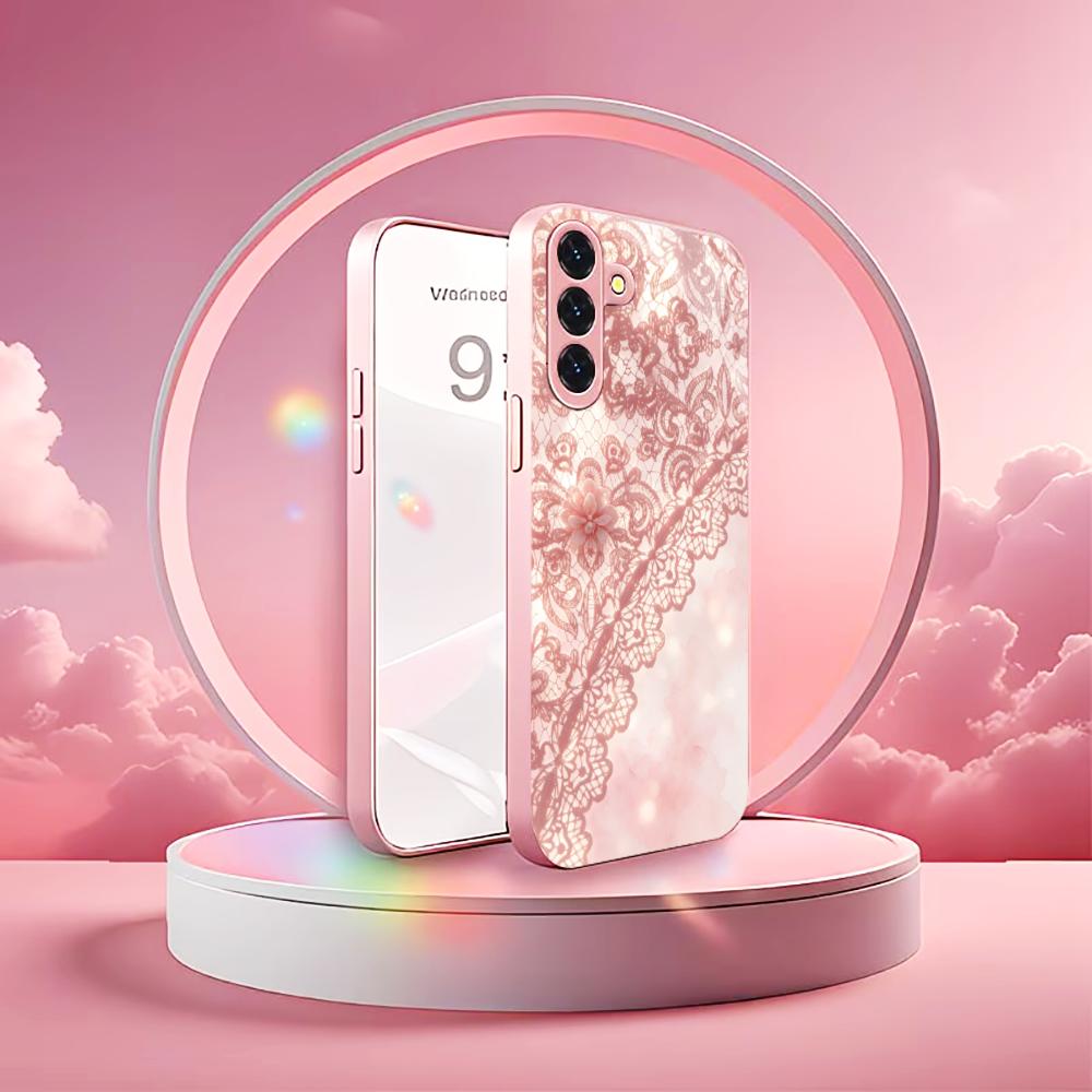 เคสโทรศัพท์ลายลูกไม้สีชมพูสุดห - Phone Cases Quad Lock บทวิจารณ์และราคา