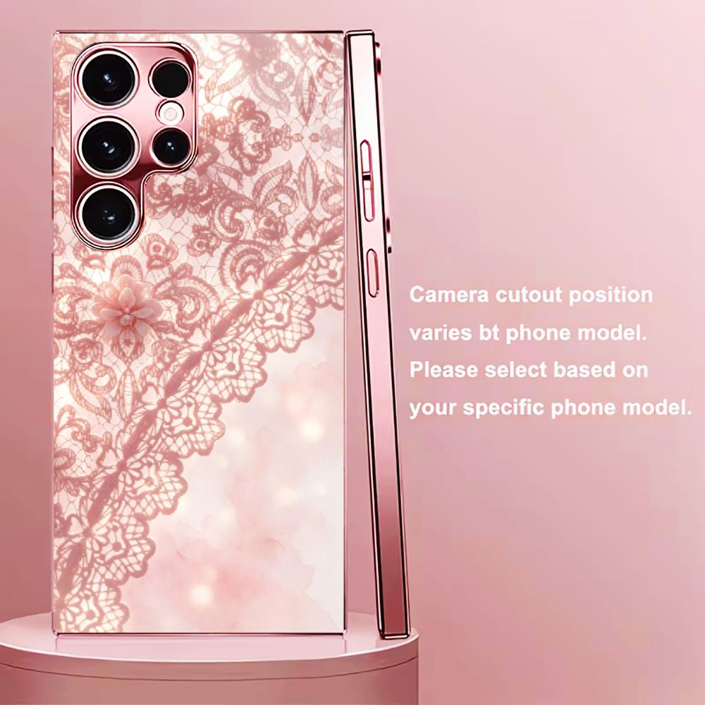 เคสโทรศัพท์ลายลูกไม้สีชมพูสุดห - Phone Cases Quad Lock บทวิจารณ์และราคา
