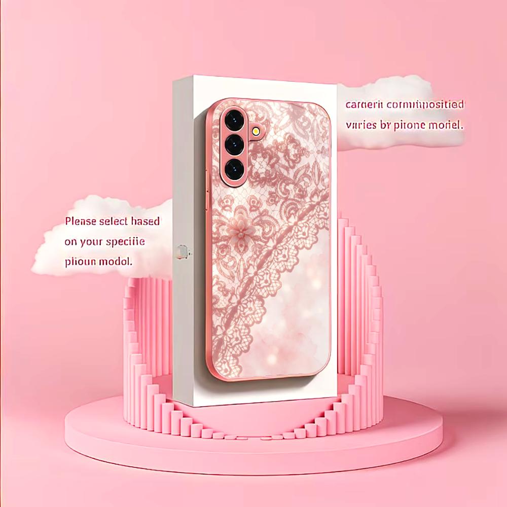เคสโทรศัพท์ลายลูกไม้สีชมพูสุดห - Phone Cases Quad Lock บทวิจารณ์และราคา
