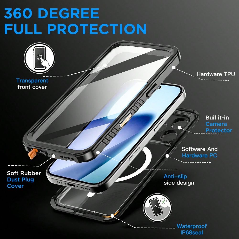 เคสโทรศัพท์ IP68 ป้องกันน้ำ ป้ - Phone Cases Heavy Duty บทวิจารณ์และราคา