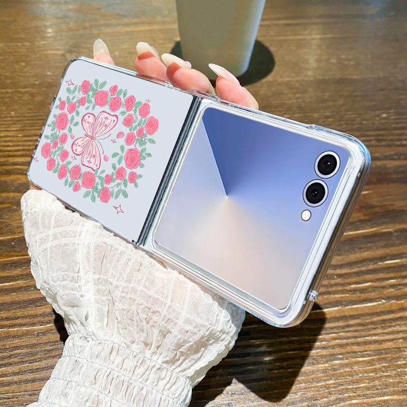 เคสโทรศัพท์ลายดอกไม้สีชมพูสำหร - Phone Cases Z Flip 7 บทวิจารณ์และราคา