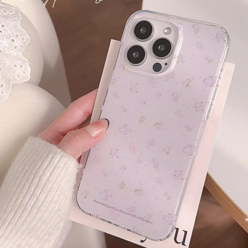 เคสโทรศัพท์ลายดอกไม้สีม่วงสไตล - Phone Cases Purple บทวิจารณ์และราคา