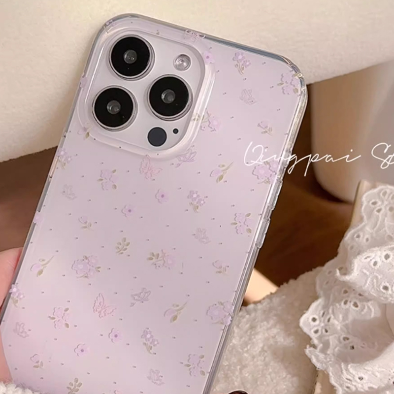 เคสโทรศัพท์ลายดอกไม้สีม่วงสไตล - Phone Cases Purple บทวิจารณ์และราคา