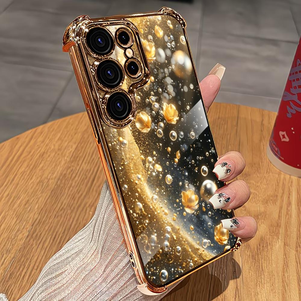 เคสโทรศัพท์ลายดอกไม้สีทองพรีเม - Phone Cases Quad Lock บทวิจารณ์และราคา