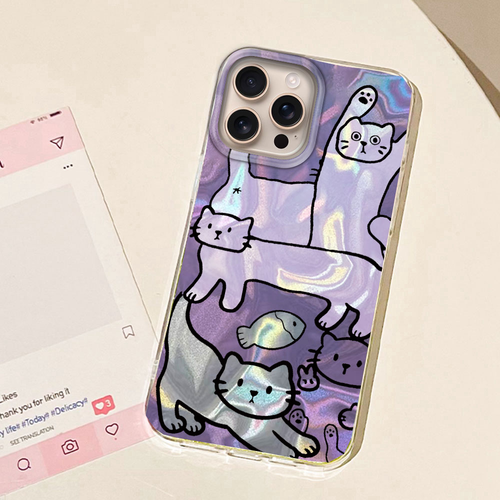 สีม่วงสายแมวปลาน้ําเคสโทรศัพท์ - Phone Cases Purple บทวิจารณ์และราคา