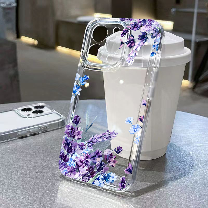 เคสโทรศัพท์ TPU นุ่มลายดอกไม้ส - Phone Cases Purple บทวิจารณ์และราคา
